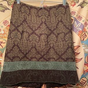 J.Jill Elegant Paisley Skirt